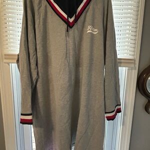 Tommy Hilfiger Gray Midi Dress with Elegant Design